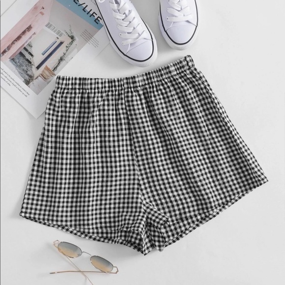SHEIN Pants - SHEIN Gingham Wide Legged Shorts